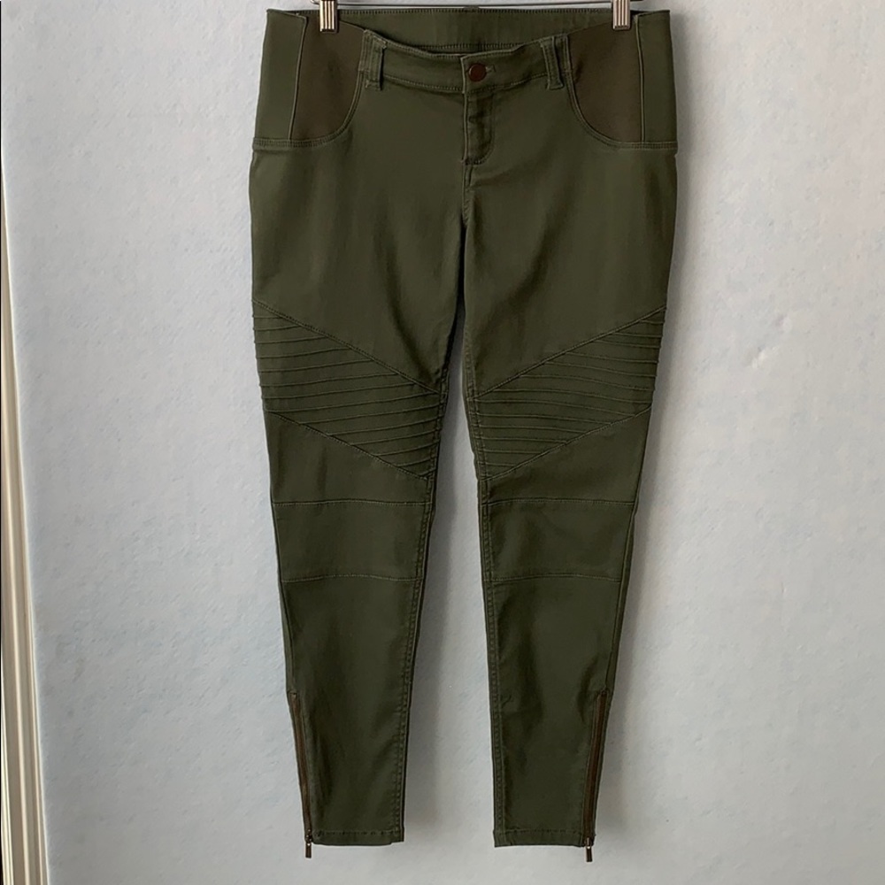 Maternity Stacked Jeggings - Army Green